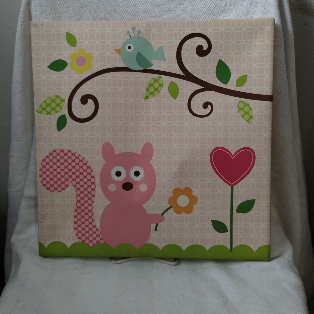 Pink Squirrel Wall Art Decor